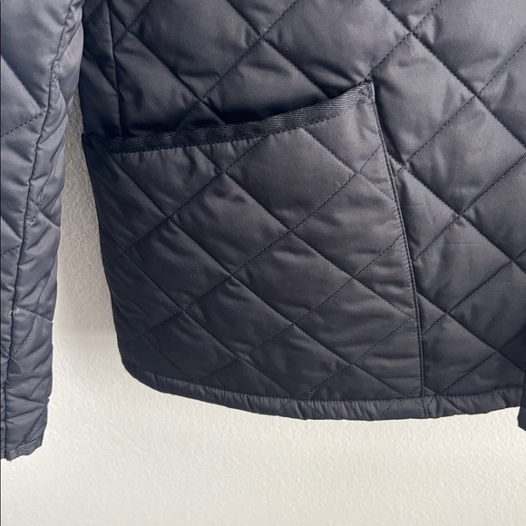 Quince Diamond Quilted  Corduroy Collar Black Barn Jacket large - Picture 4 of 10